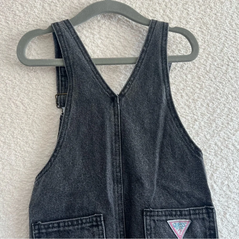 Guess Vintage Retro Black Denim‎ Overalls Toddler 80s/90s Size 3 Years